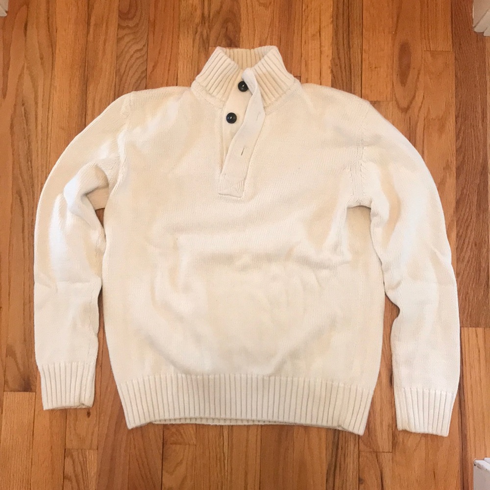 H&M button mock neck sweater